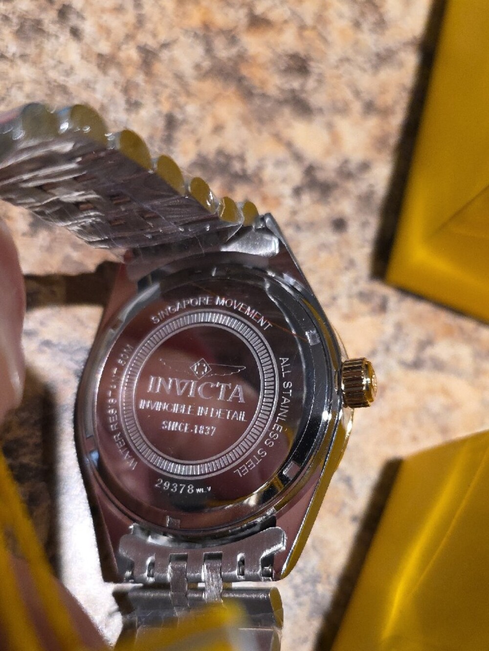 Invicta Two-Tone Silver and Gold Men's Bracelet Watch - Picture 5 of 8